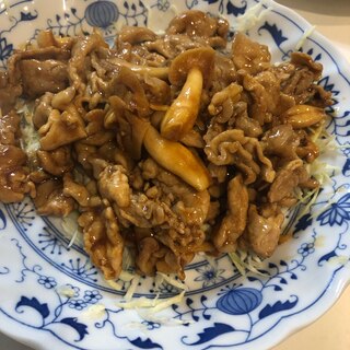 豚肉ときのこのオイスターソース炒め